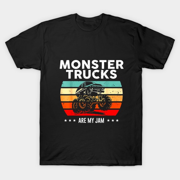 Vintage Monster Truck Are My Jam RetroT-Shirt T-Shirt by wilson